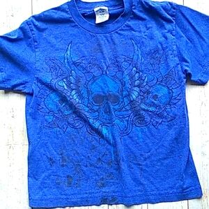 Blue Skull Tee Shirt
